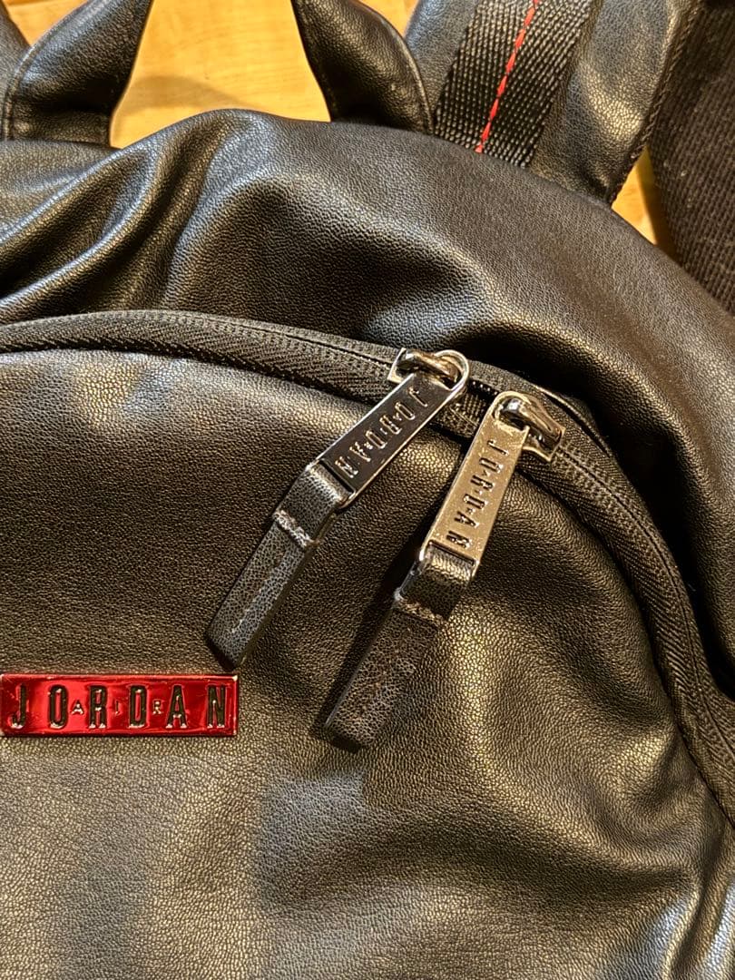 JORDAN ジョーダン レザー調 バックパック リュック ブラック