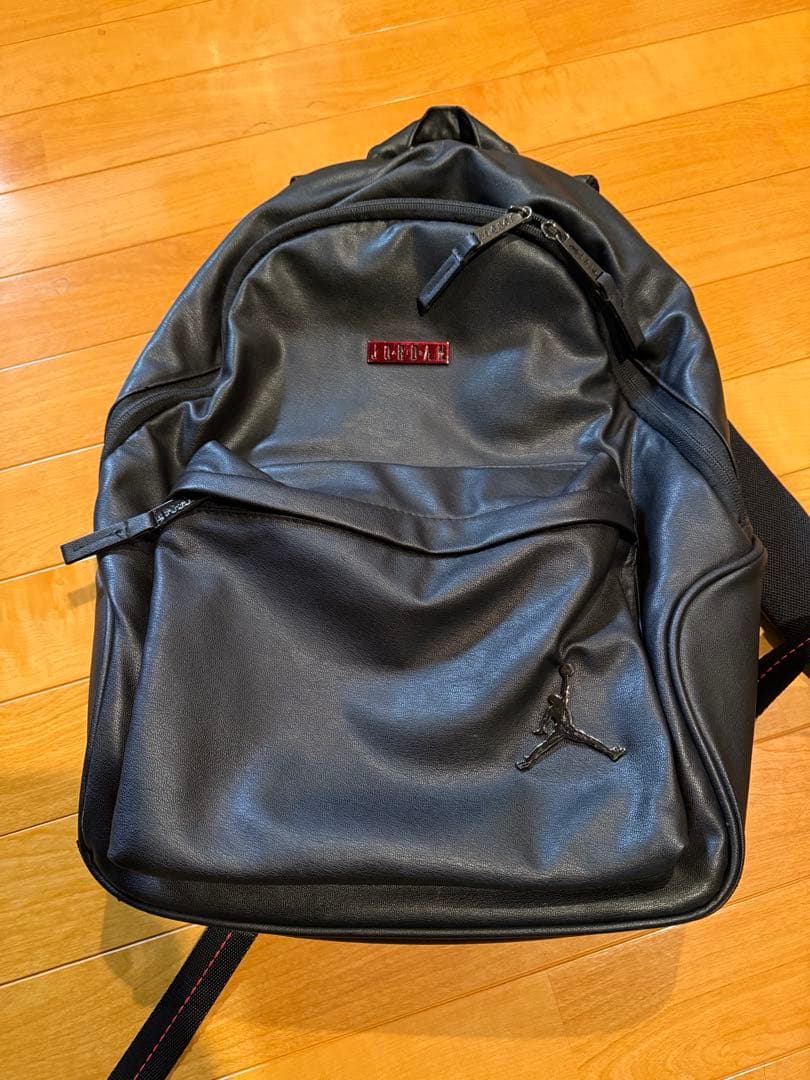 JORDAN ジョーダン レザー調 バックパック リュック ブラック