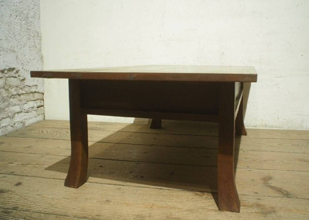 1049 アンティーク　欅の文机　ケヤキ　ローテーブル　古家具　引き出し　レトロ