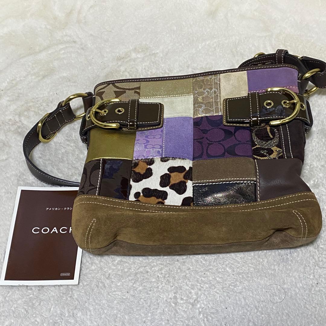 希少　COACH パッチワーク マルチ　ショルダーバッグ　ワンショルダー　y2k