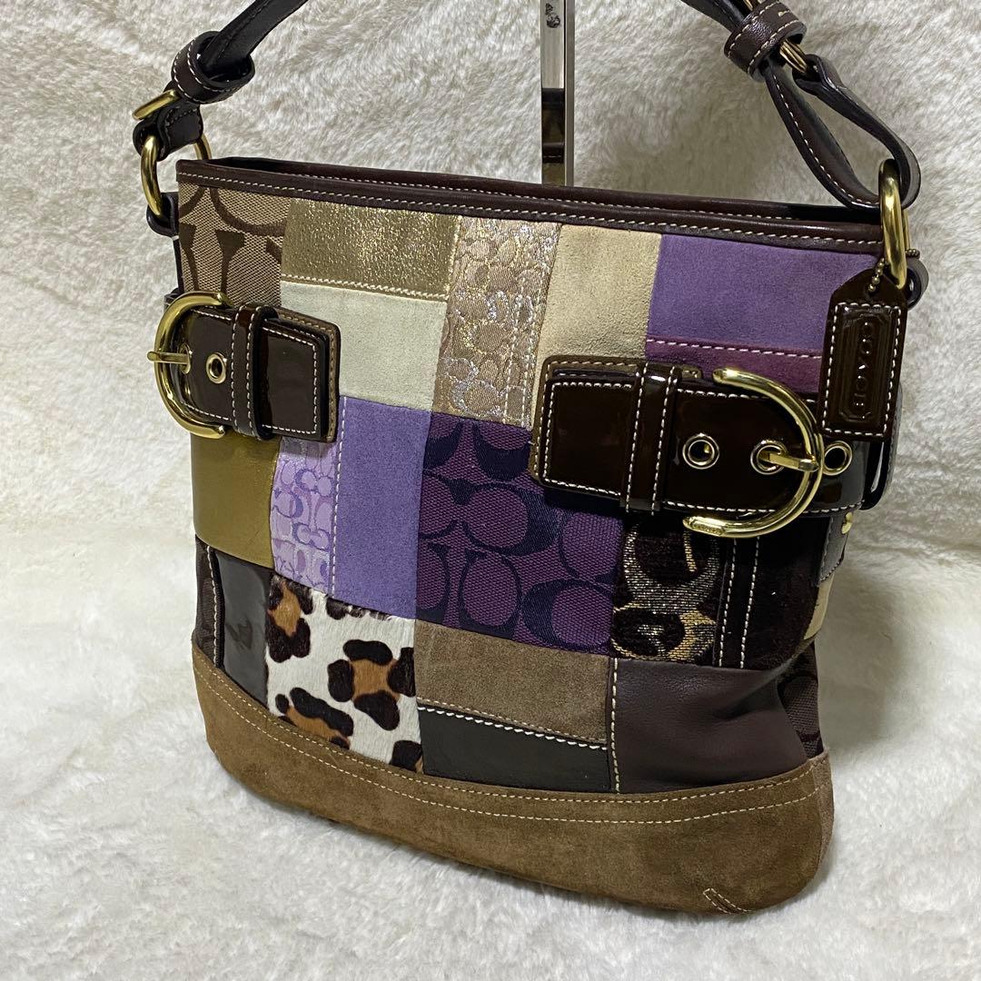 希少　COACH パッチワーク マルチ　ショルダーバッグ　ワンショルダー　y2k