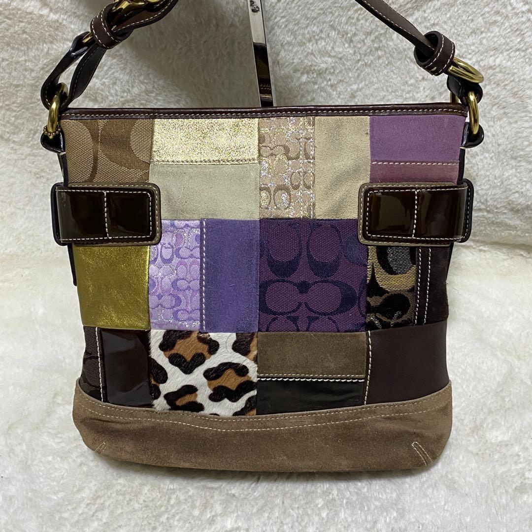 希少　COACH パッチワーク マルチ　ショルダーバッグ　ワンショルダー　y2k