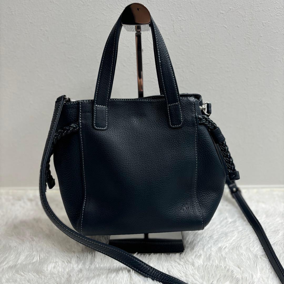 新品同様✨Kitamura キタムラ 2WAY ショルダーバッグ ネイビー