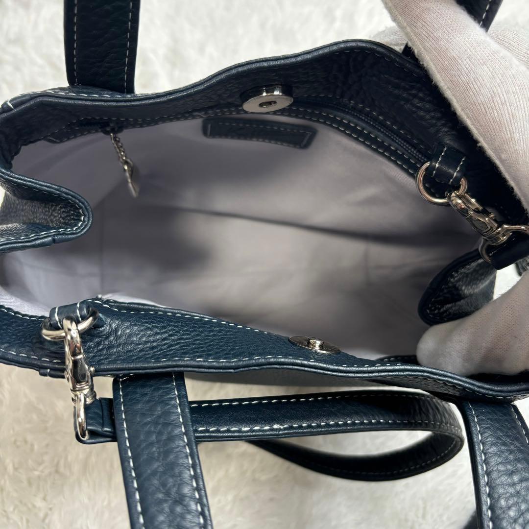 新品同様✨Kitamura キタムラ 2WAY ショルダーバッグ ネイビー