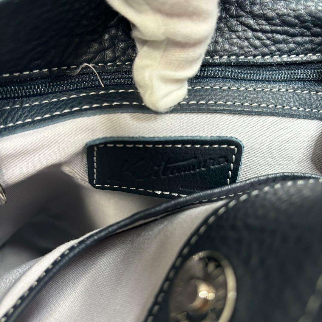 新品同様✨Kitamura キタムラ 2WAY ショルダーバッグ ネイビー