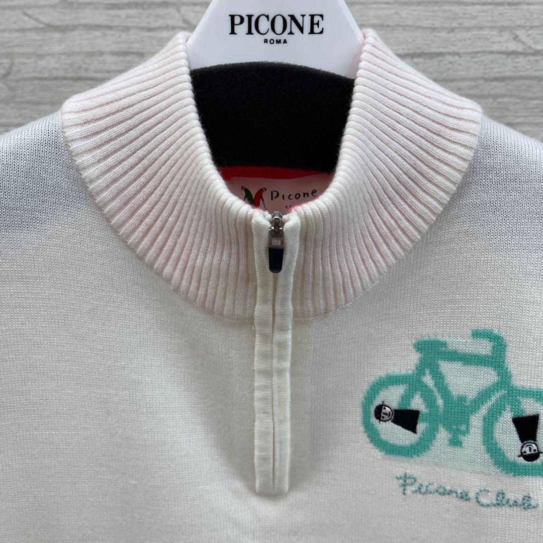 Picone Club 自転車刺繍 ハイネックセーター サイズM