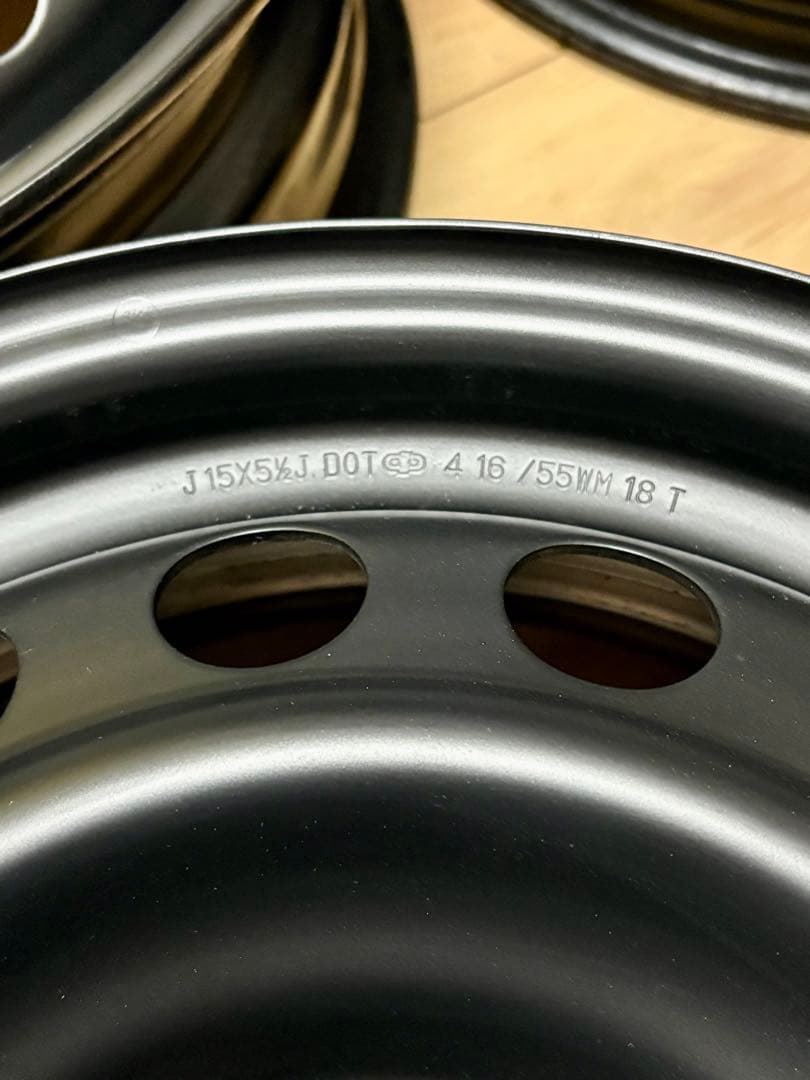 T*A様 アクア10系　純正スチールホイール　15インチ5.5J+45 マッドブ