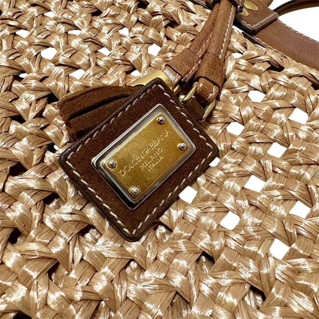 DOLCE＆GABBANA ドルチェアンドガッバーナ ラフィア かご トート