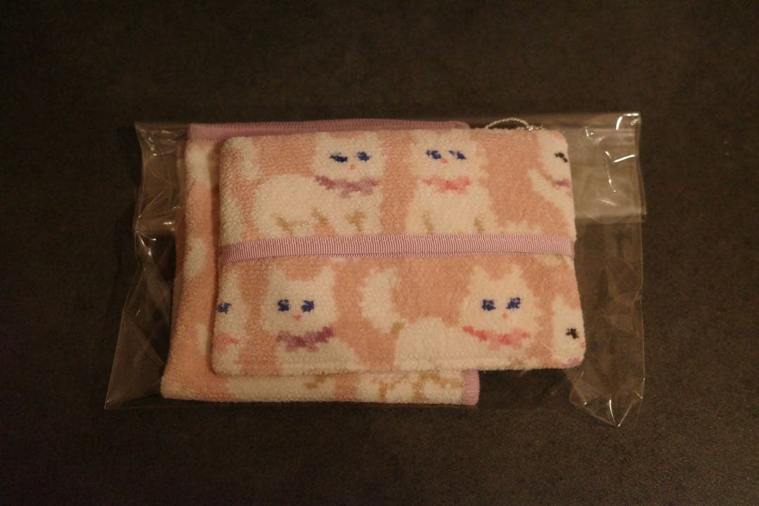 【2点セット】フェイラー モフモフネコチャン ティッシュポーチ ハンカチ