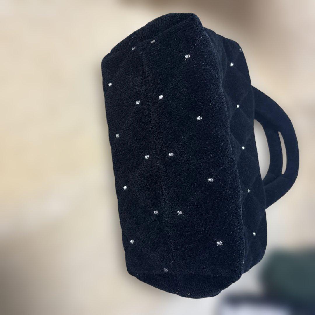 FEILER 黒 ユニ　キルティング柄　トートバッグ