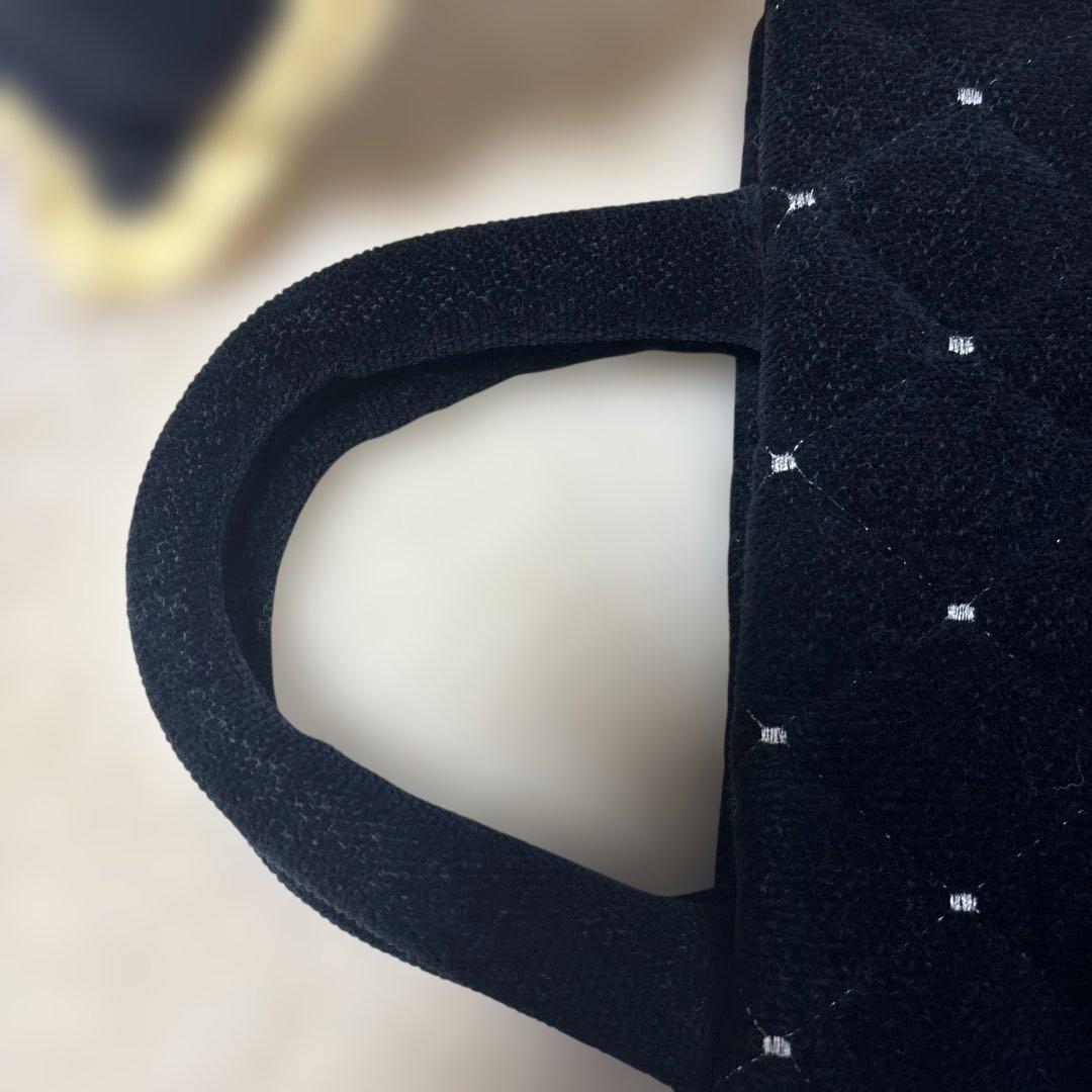 FEILER 黒 ユニ　キルティング柄　トートバッグ