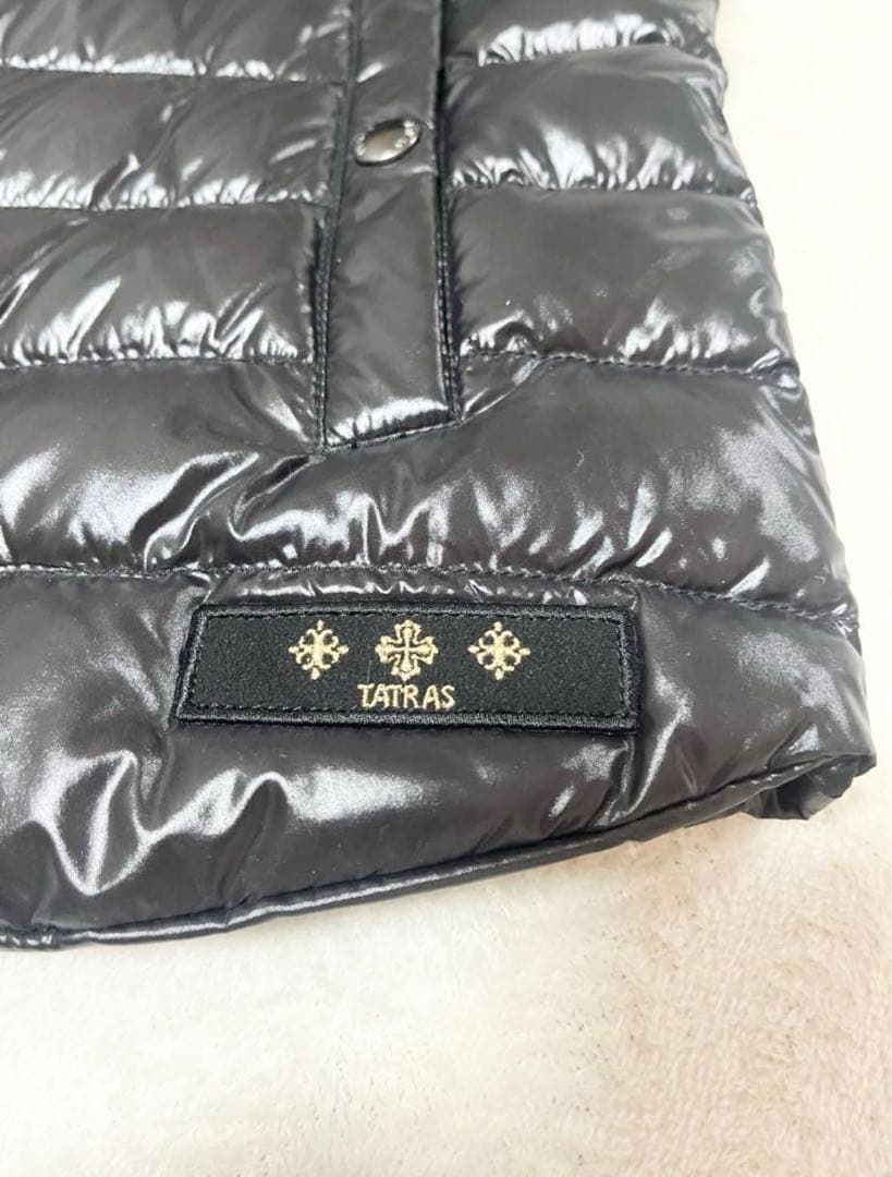 【美品】 タトラス ダウンベスト フード取外可 01 黒 ブラック