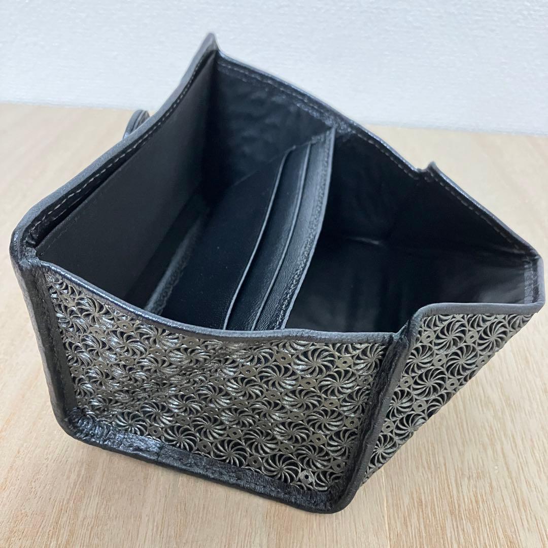 極美品✨ヒロコハヤシ✨ジラソーレ✨ミニモ ✨折り財布✨黒✨ブラック