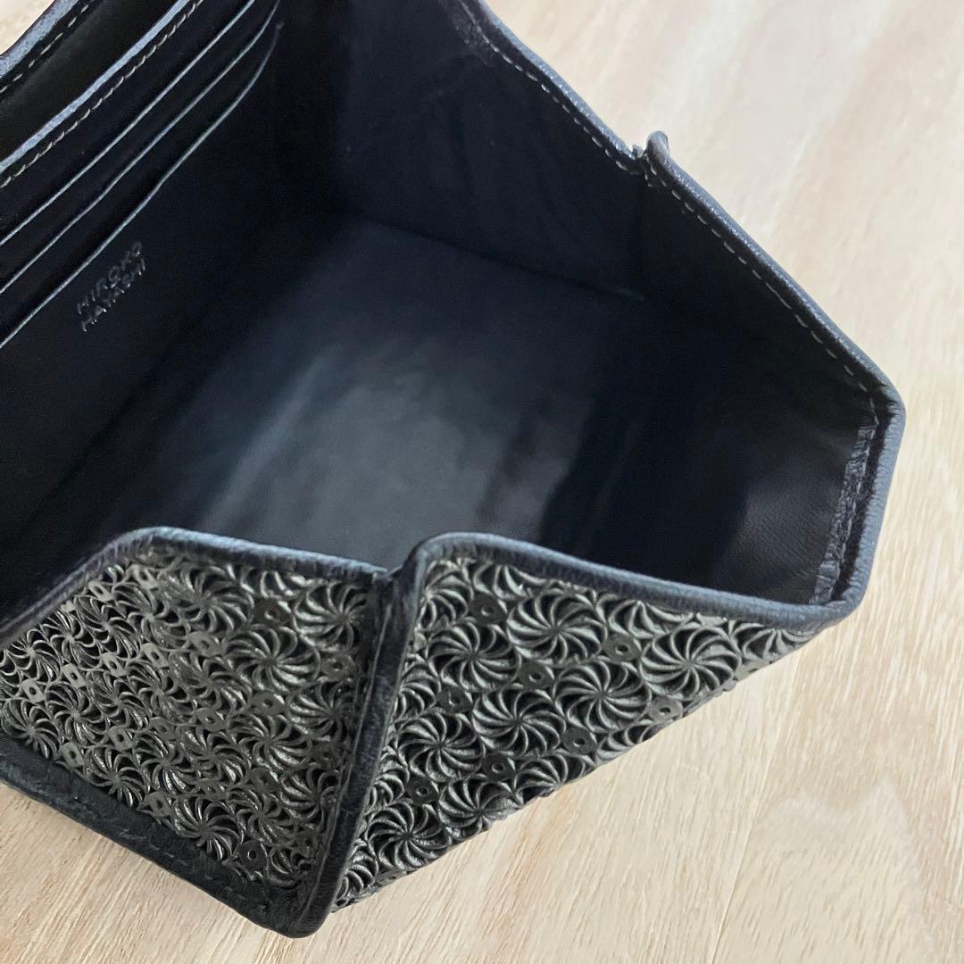 極美品✨ヒロコハヤシ✨ジラソーレ✨ミニモ ✨折り財布✨黒✨ブラック