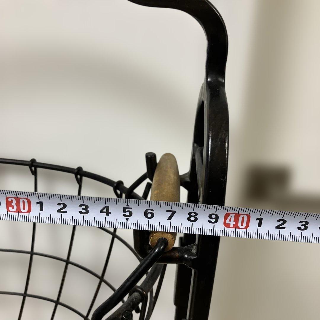 アンティーク風ブラック 3段ワイヤーバスケット