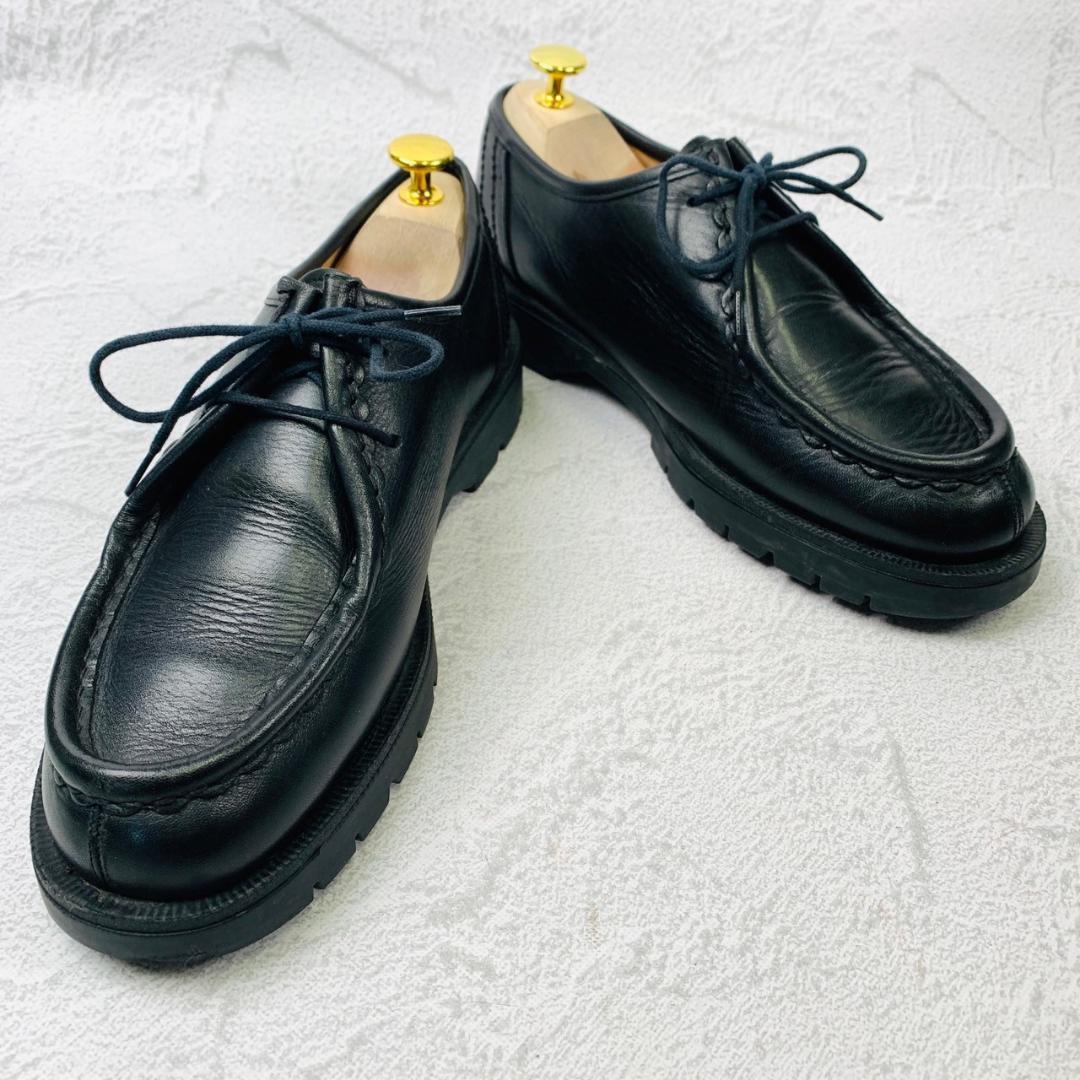 【美品】クレマン パドロール チロリアンシューズ モカシン 黒 40 革靴 軽量