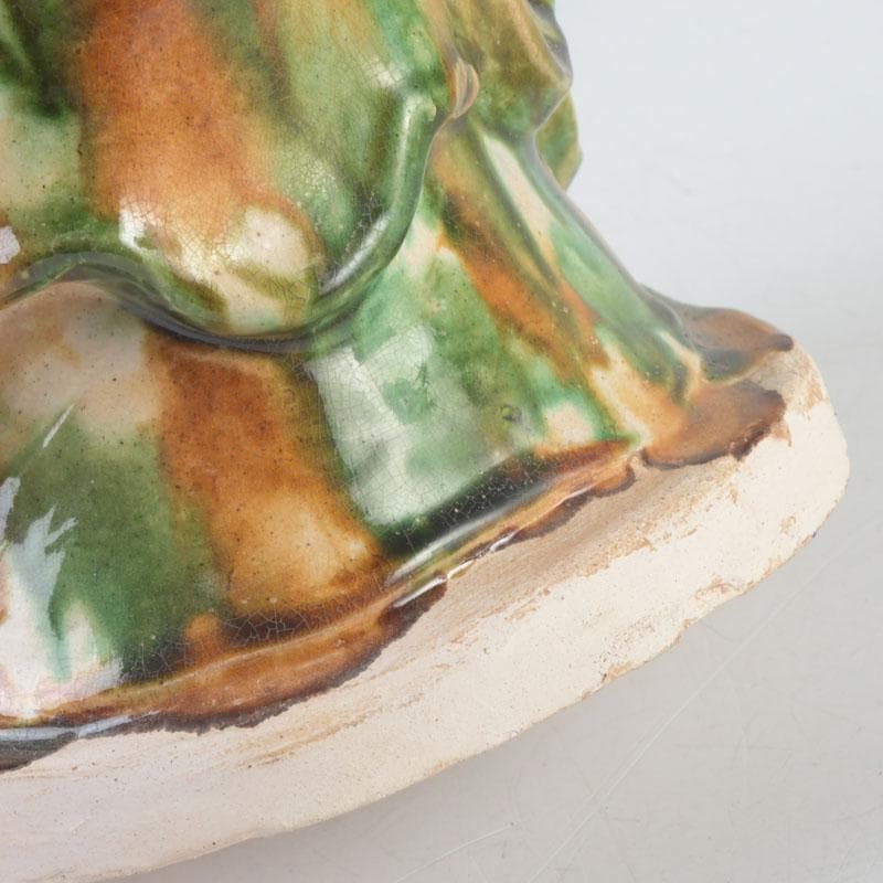 SSSS中国　唐三彩　女人坐俑　人物俑　置物　時代箱　C　9326A