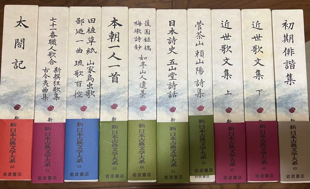 新日本古典文学体系　1~100巻　別巻5冊　 全巻セット　岩波書店