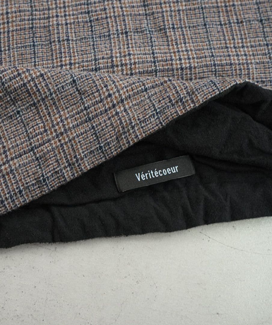 ヴェリテクール　グレンチェックリバーシブルベスト　vc-2806　試着のみ