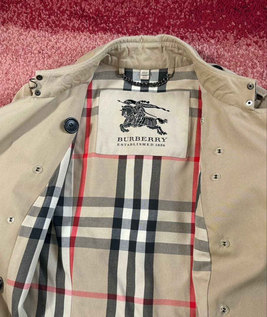 バーバリーESTABLISHED1856 トレンチコート ノバチェック 38