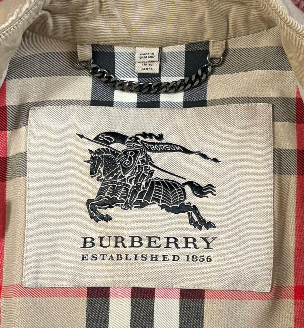 バーバリーESTABLISHED1856 トレンチコート ノバチェック 38