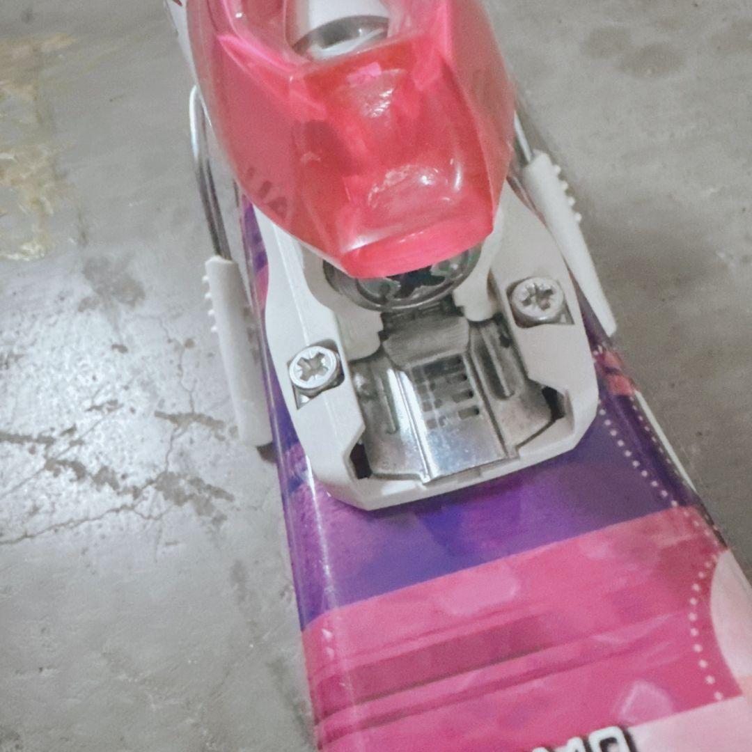 KAZAMA スキー板 ストック ピンク/ホワイト/パープル セット