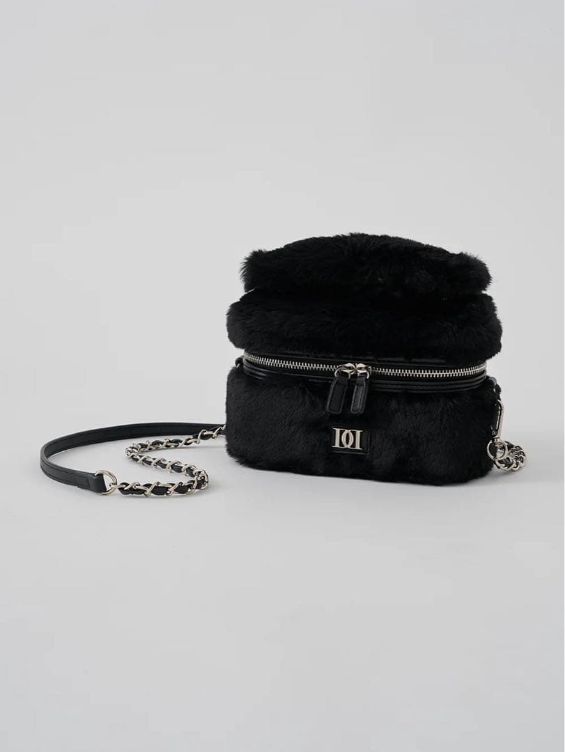 darich ダーリッチ フェイクファーショルダーミニバッグ BLK バニティ