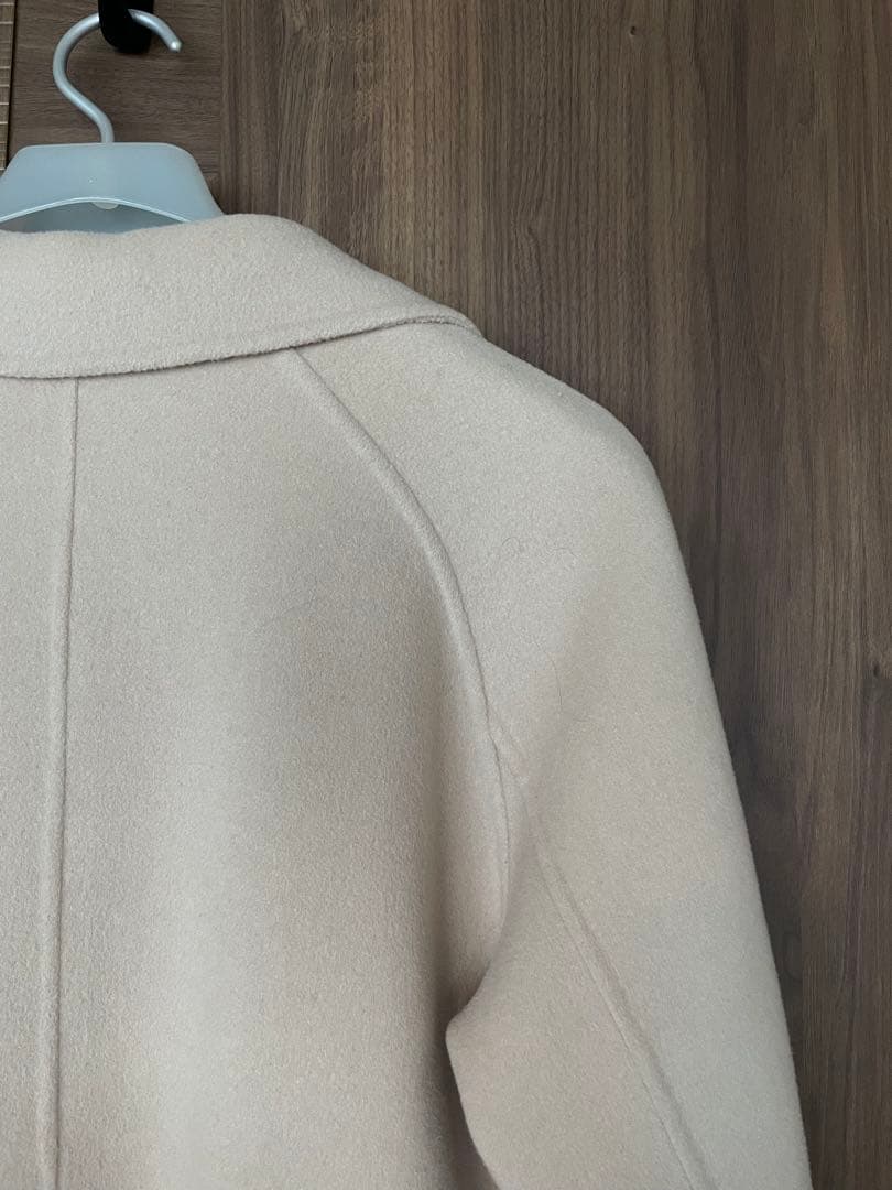 sandro ベージュ ロングコート ベルト付き