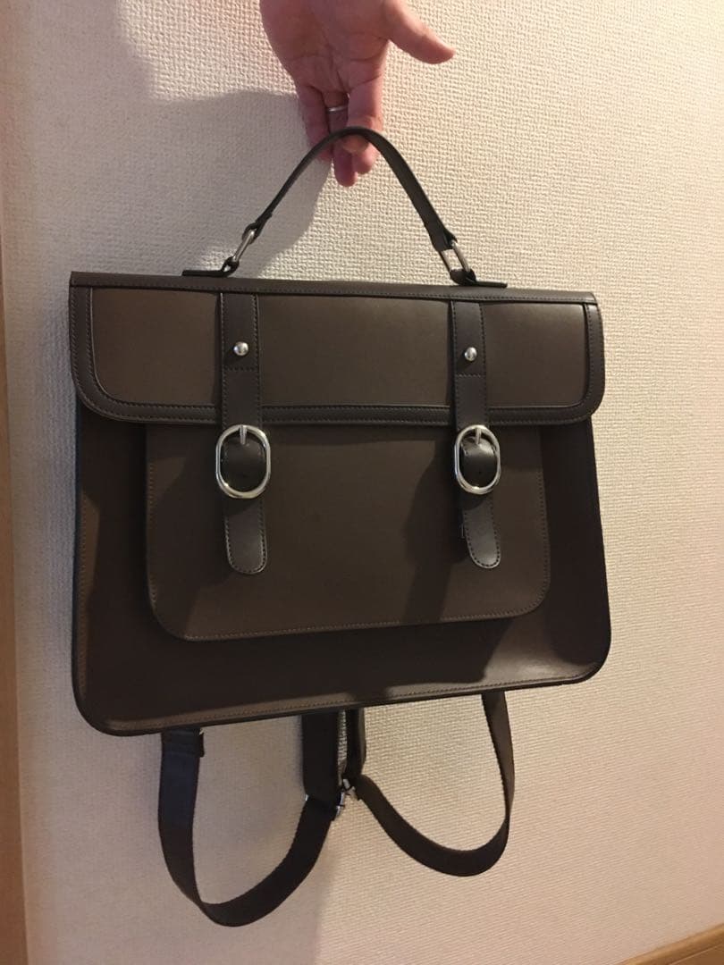 【美品】ほぼ未使用　英国風 3way サッチェルバッグ【本革/牛革】