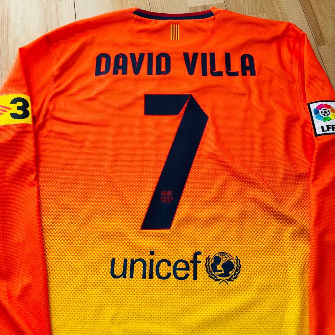 【レア長袖！美品】バルセロナ 12/13 ビジャ Lサイズ