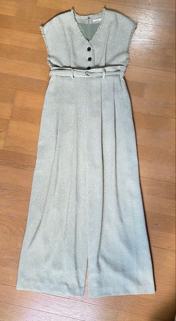 クラネ　CLANE TWEED FRINGE ALL IN ONE ミント