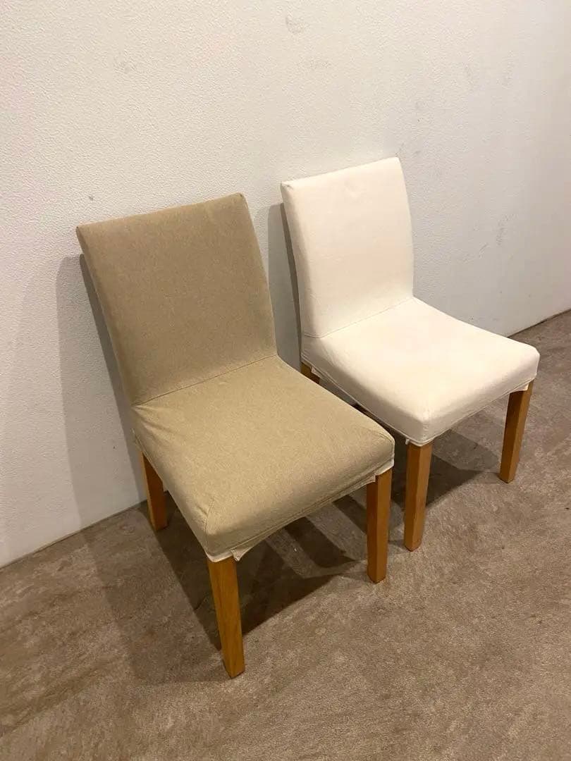 ⭐️美品⭐️白カバー付⭐️廃盤希少⭐️無印良品⭐️オーク材チェア １脚のみ