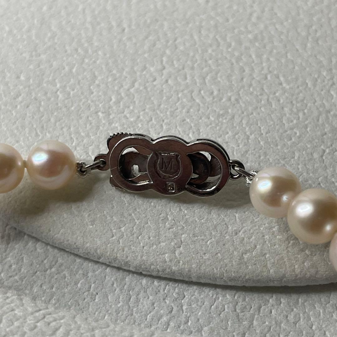 現行クラスプ✨MIKIMOTO Mチャーム パールネックレス アコヤ 7mm
