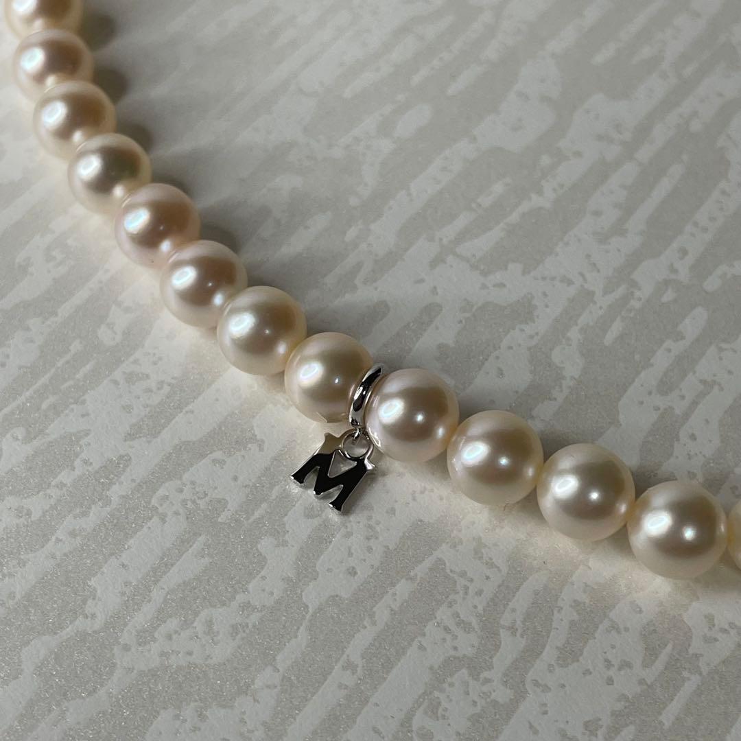 現行クラスプ✨MIKIMOTO Mチャーム パールネックレス アコヤ 7mm