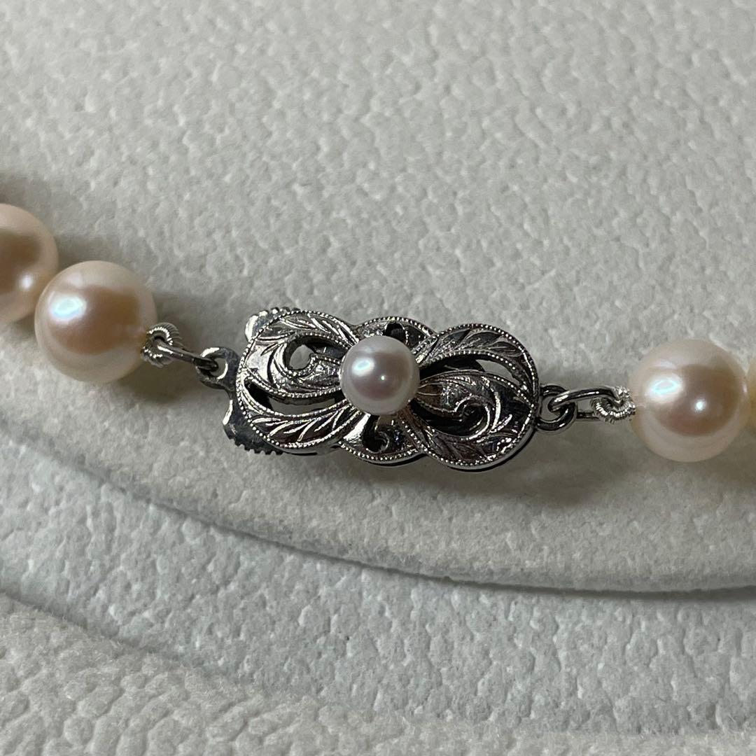 現行クラスプ✨MIKIMOTO Mチャーム パールネックレス アコヤ 7mm