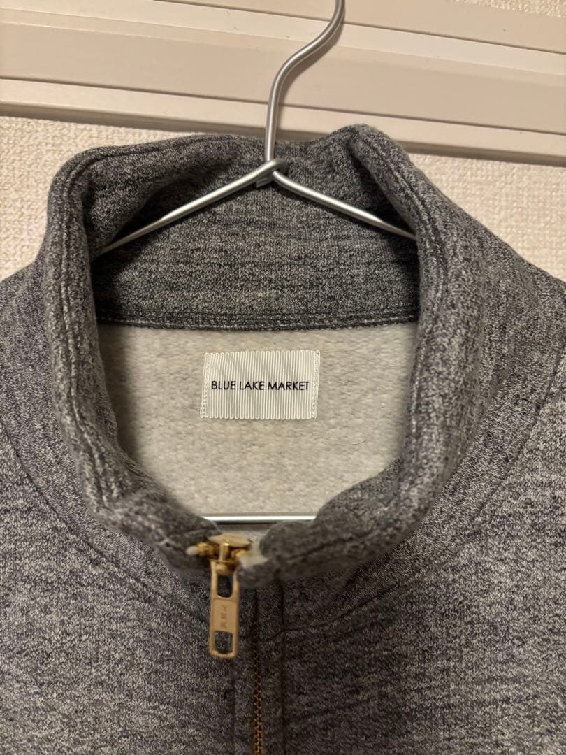 BLUE LAKE MARKET グレー ジップアップトレーナー