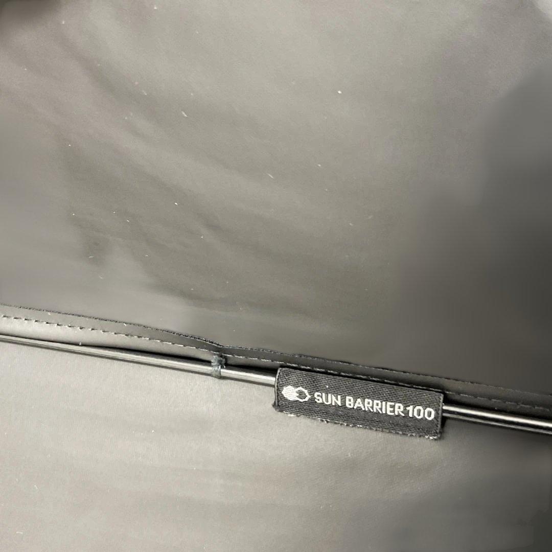 サンバリア100 日傘　折りたたみ　2段階　ブラック　フリル