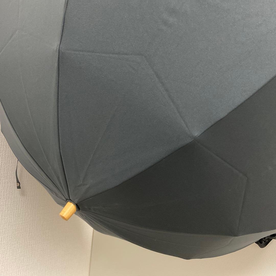 サンバリア100 日傘　折りたたみ　2段階　ブラック　フリル