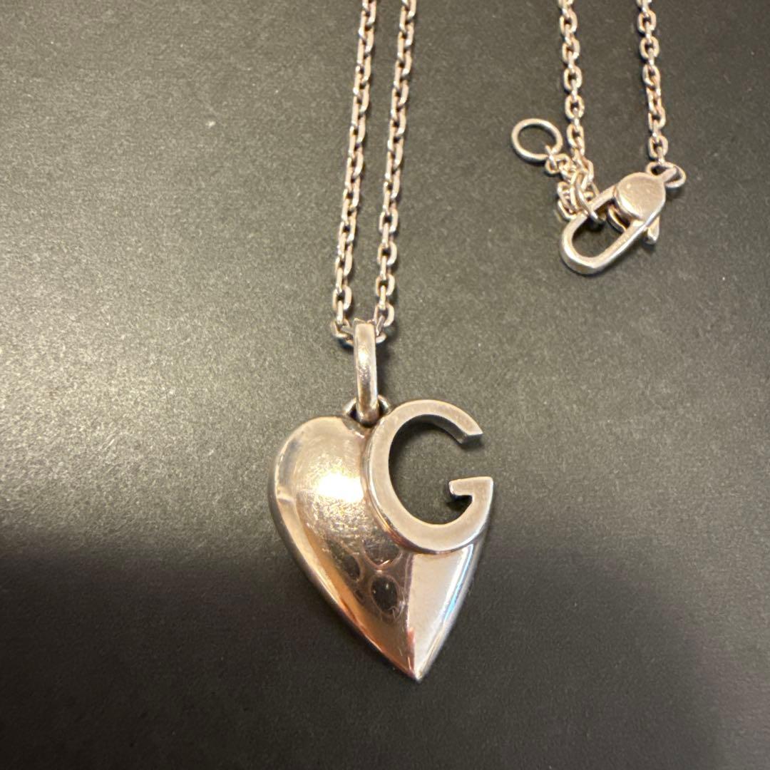 グッチ　GUCCI ネックレス　シルバー　ハート　G