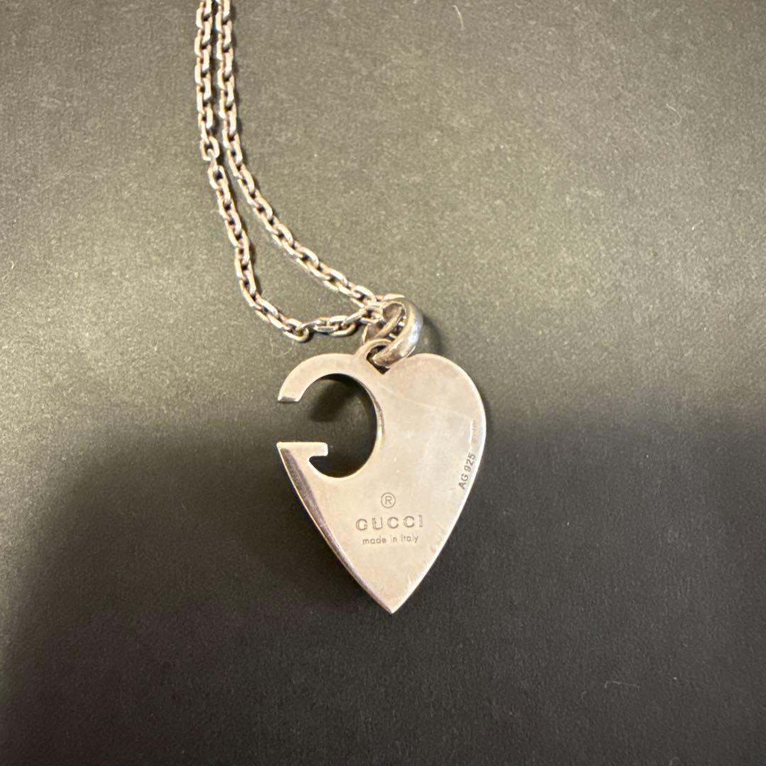 グッチ　GUCCI ネックレス　シルバー　ハート　G