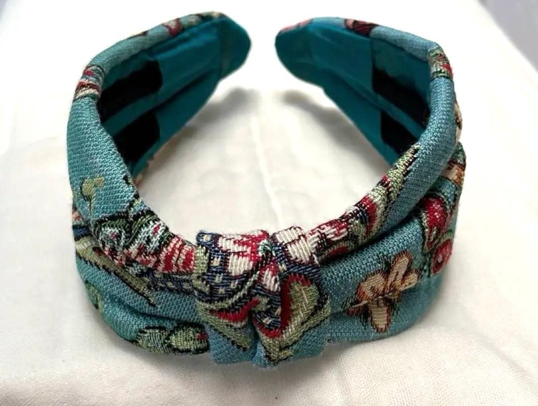 ラ・マジョリーナ　ゴブラン織　カチューシャ　ブルー✨