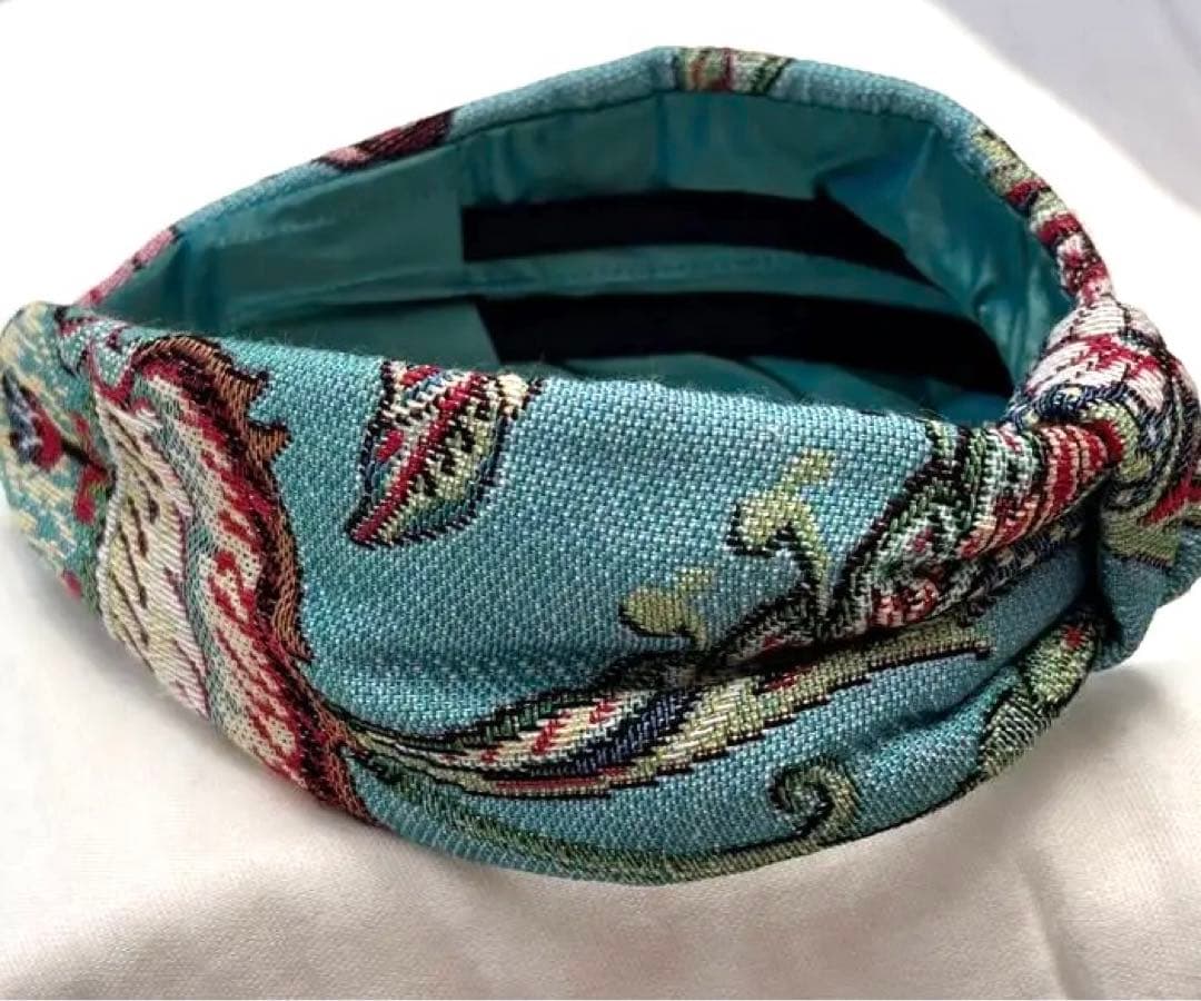 ラ・マジョリーナ　ゴブラン織　カチューシャ　ブルー✨