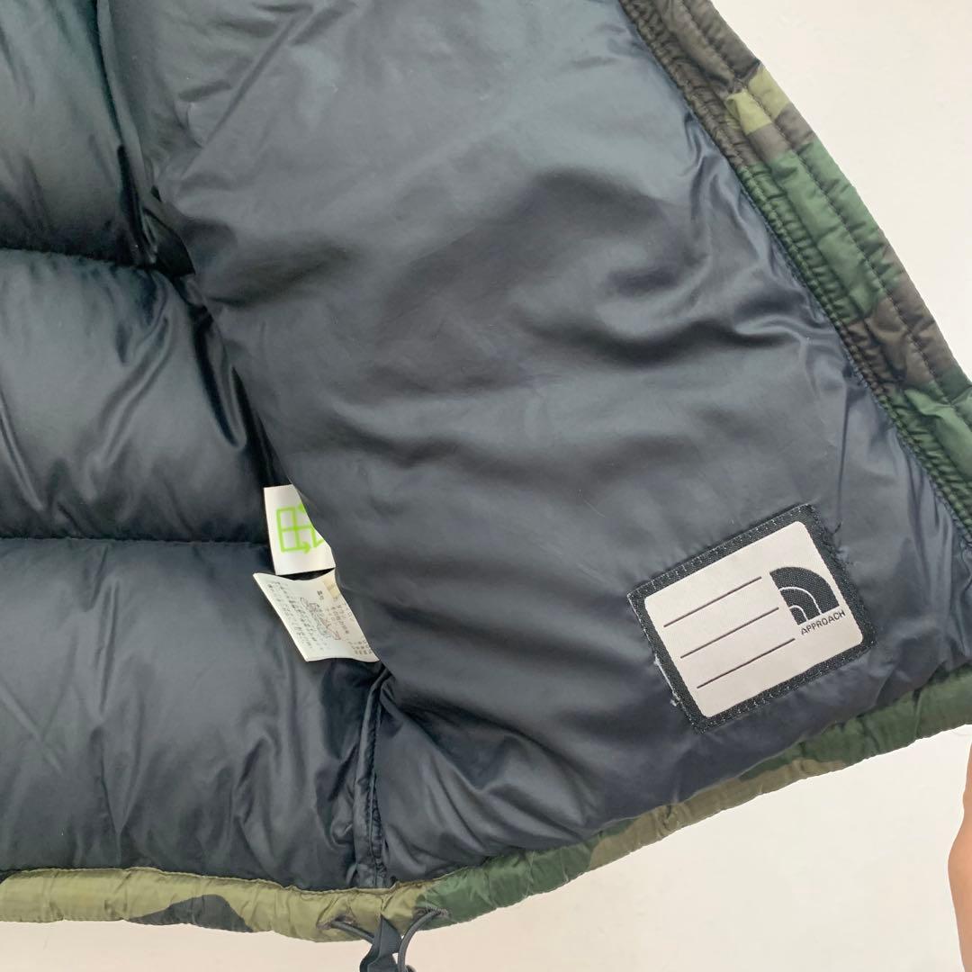 迷彩キッズ 130 ノースフェイス ダウンジャケット ヌプシ　northface