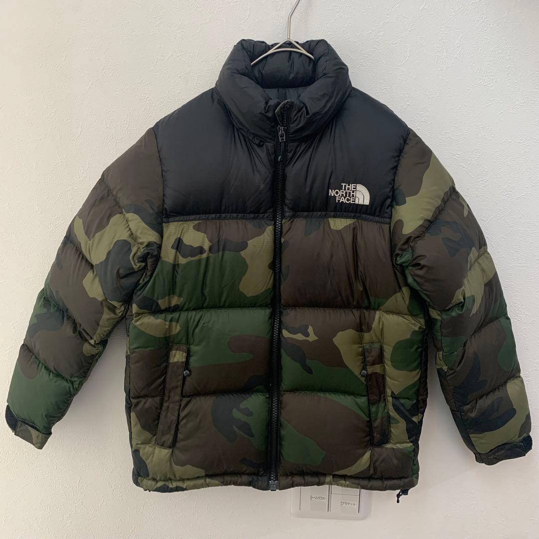 迷彩キッズ 130 ノースフェイス ダウンジャケット ヌプシ　northface