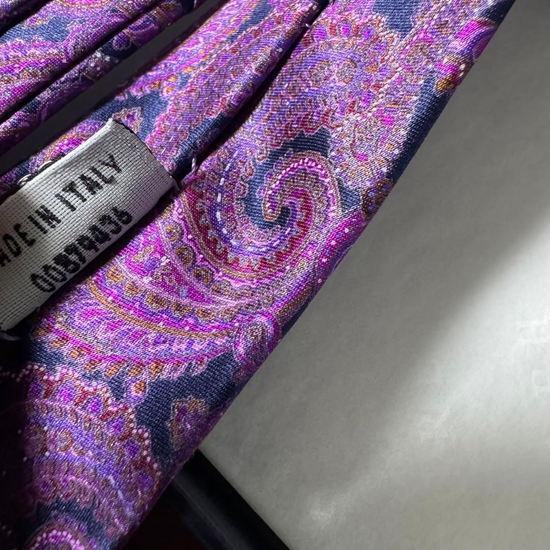 未使用 定価7.9万 ステファノリッチ ペイズリー プリーツタイ ネクタイ