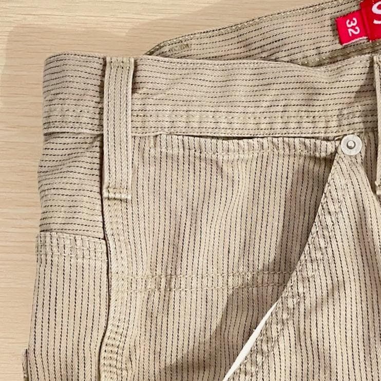 Supreme 初期モデル Engineer Stripe Pant ベージュ