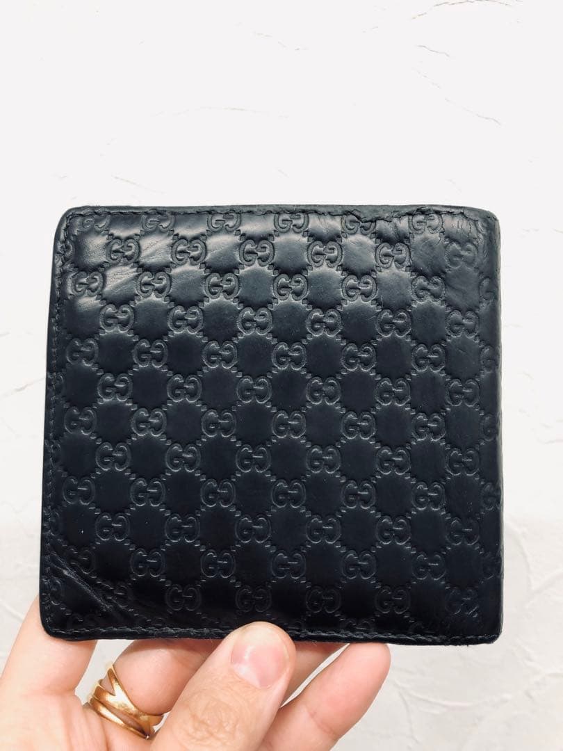 GUCCI ミニ財布 マイクロGG インターロッキング シマ 箱あり