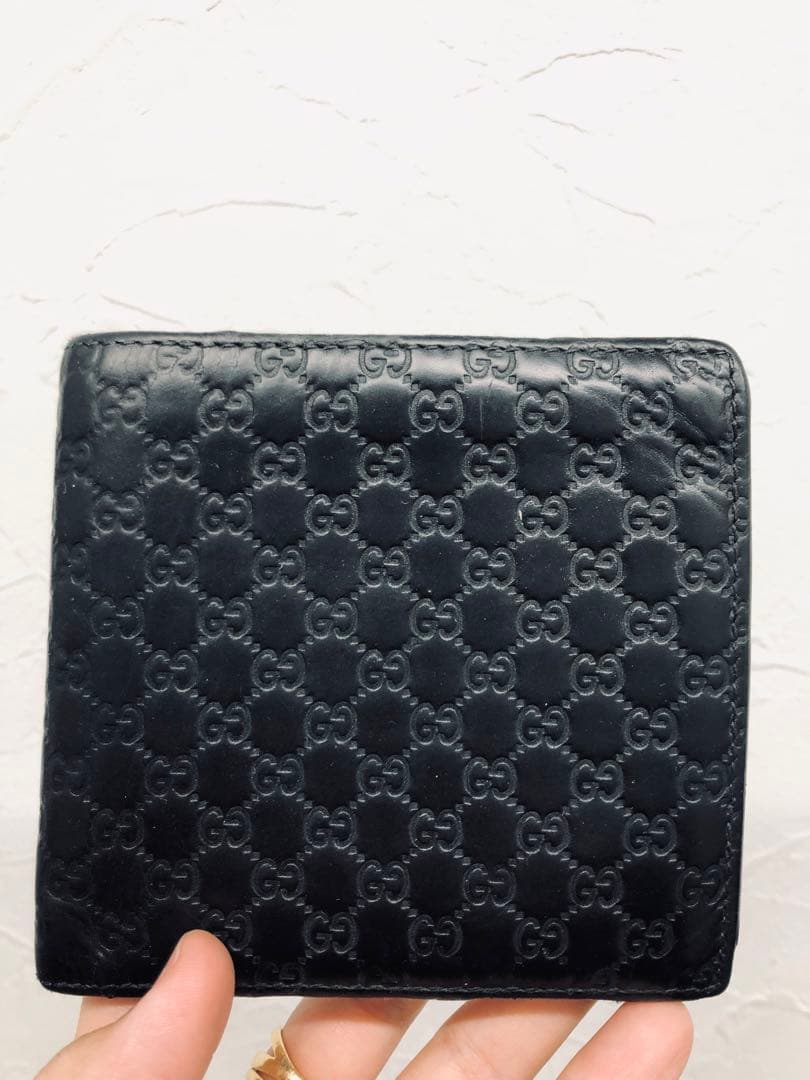 GUCCI ミニ財布 マイクロGG インターロッキング シマ 箱あり