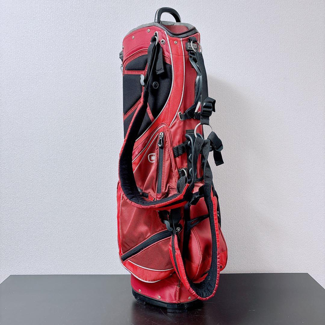 OGIO GROM スタンド式キャディバッグ 8分割 9.5型 レッド グロム