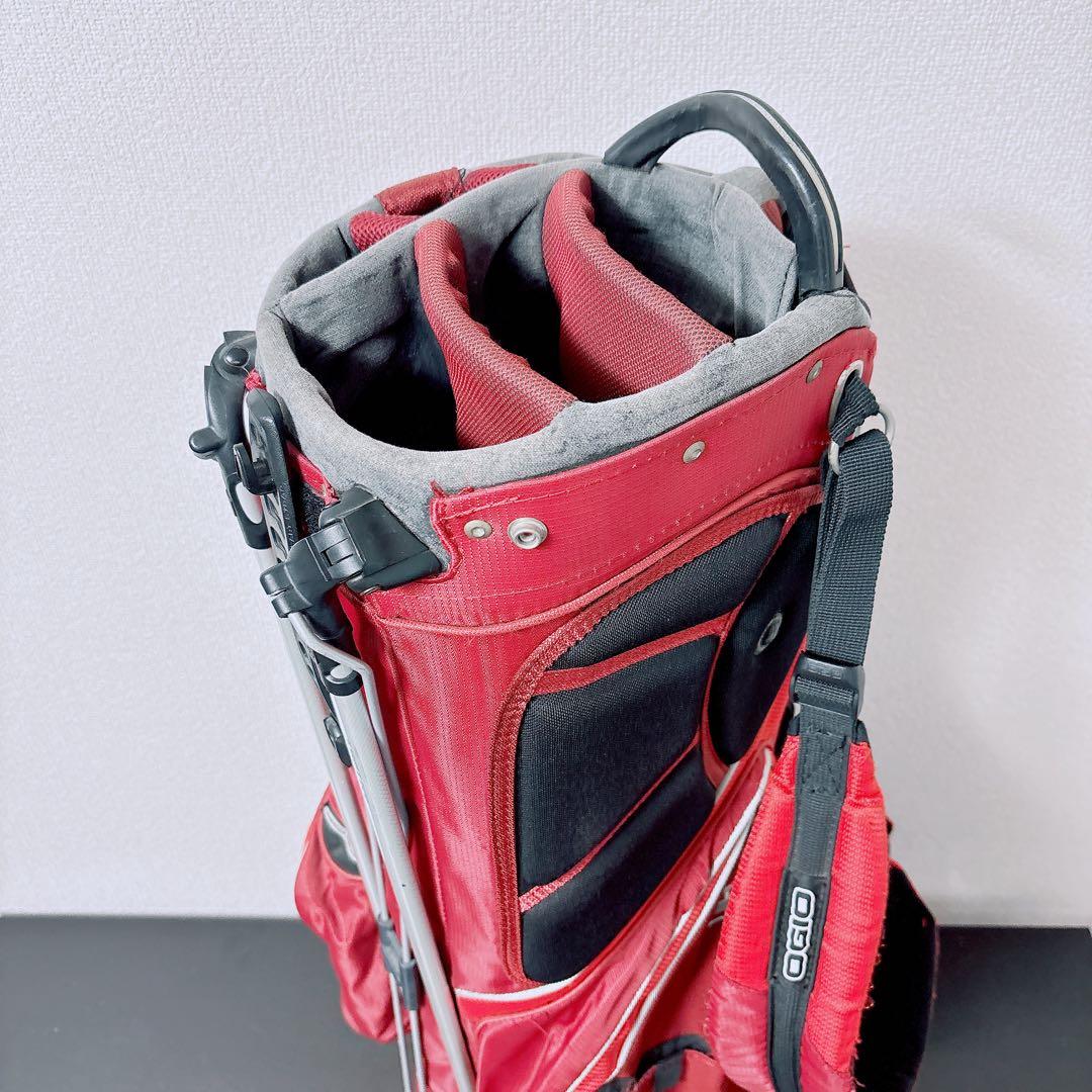 OGIO GROM スタンド式キャディバッグ 8分割 9.5型 レッド グロム